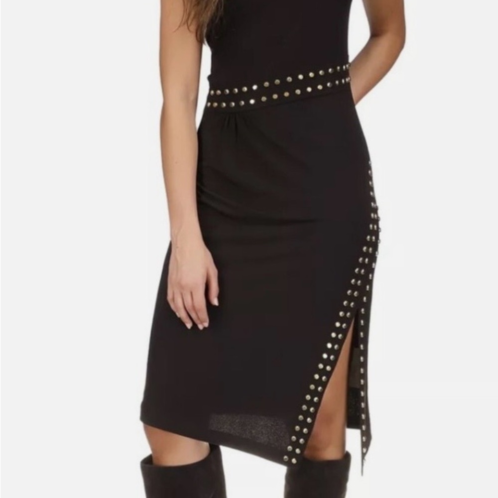 MICHAEL Michael Kors Black Dress with Gold Accents